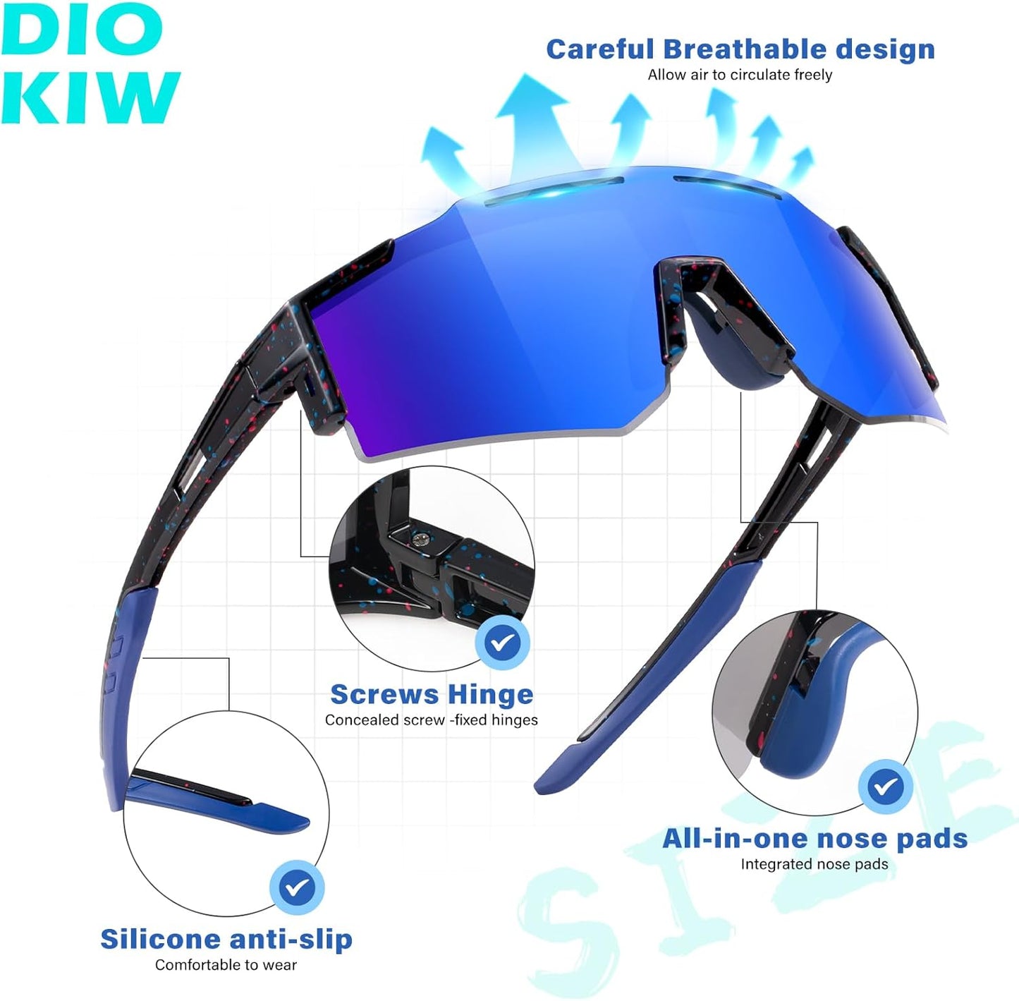 Skiennix Kids Polarized Sunglasses - UV400 Protection for Youth Baseball & Softball | 4-Pack Set