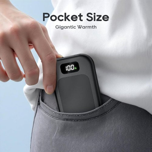 AI Hand Warmers - Rechargeable 2-Pack with 3 Heat Levels & Real-Time Temp Display | Fast Heating, Portable Design