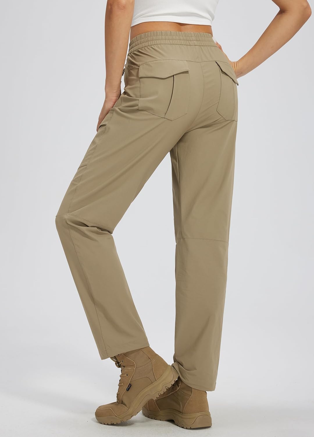 Skiennix Women's Hiking Pants - Quick Dry Lightweight Cargo Joggers with Zipper Pockets | Water Resistant