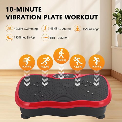 Vibration Plate Exercise Machine, Vibrating Plate Fitness Platform with Remote Control – Portable Vibration Plates for Lymphatic Drainage, Weight Loss, Toning, Recovery & Home Workouts