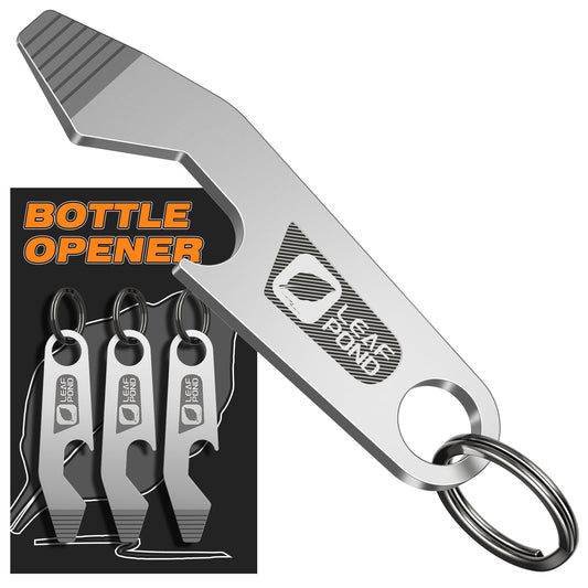 LEAF POND 3-Pack Bottle Opener Keychain, EDC Pry Bar, Flathead Screwdriver Tip, Beer Opener Key Chain, Keychain Pry Bar, EDC Bottle Opener, Portable Key Tool, Stainless Steel Can Opener Keychain