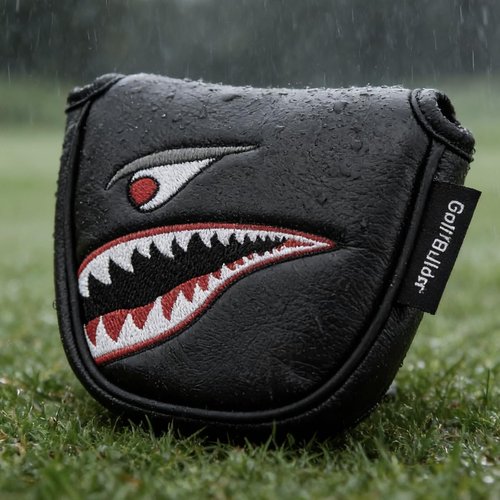 GOOACTION Shark Golf Club Mallet Putter Head Cover with Creative Cartoon Animal Pattern Synthetic Leather Golf Clubs Headcovers
