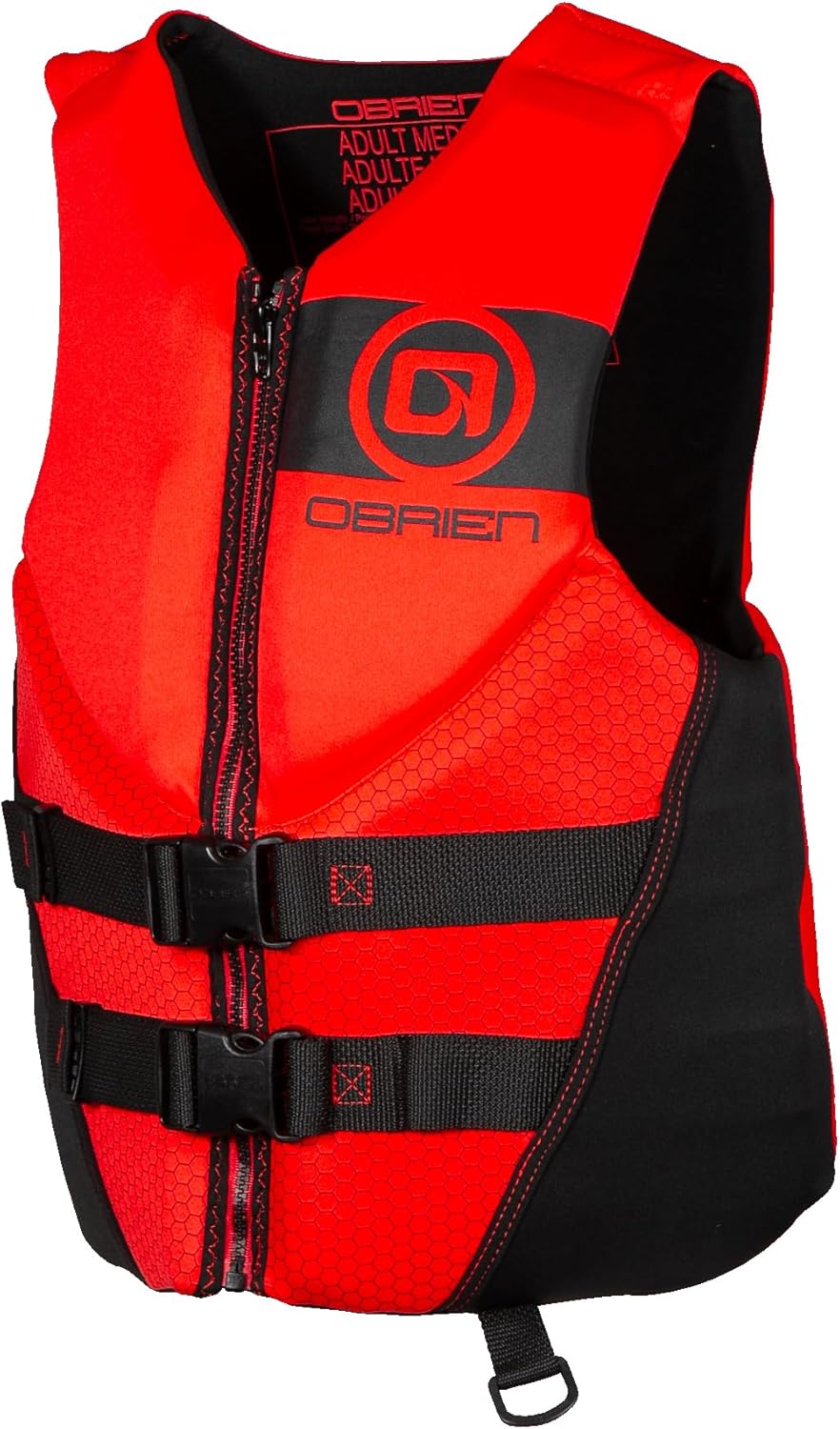 O'Brien Men’s Traditional RS Life Jacket - USCG Approved, Front Hinge Design, Adjustable Belts & Wide Armholes
