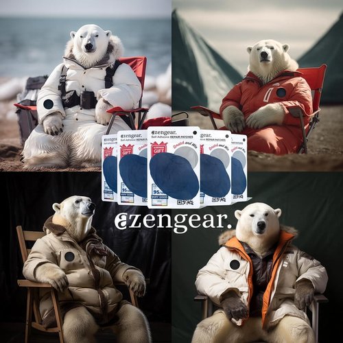 aZengear Repair Patches - Waterproof Self-Adhesive Fabric for Jackets, Shoes & Tents | Navy Blue
