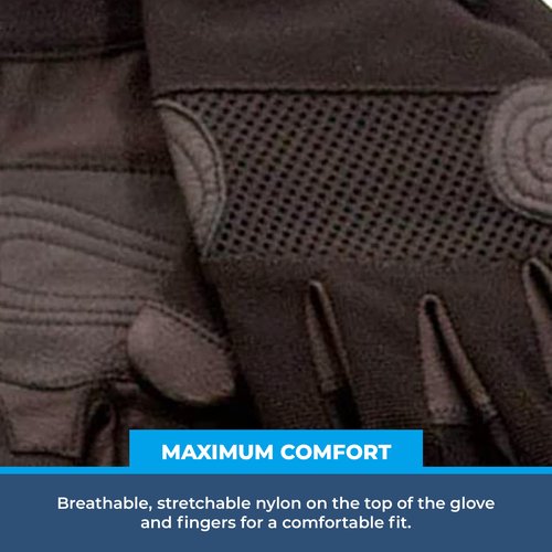 Rock-N-Rescue Rope Master Gloves-Version II, Lightweight, Breathable,Stretchable, Nylon Construction for Dexterity and Comfort, Leather Reinforced Palms for Protection, Small