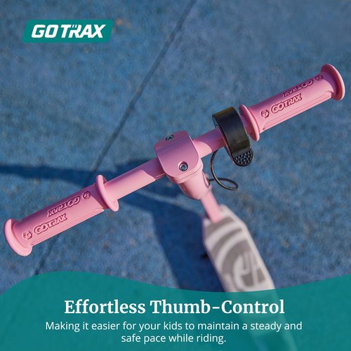Gotrax Scout Pro Electric Scooter for Kids, Max 3 Mile Range, 6 Mph Speed by 80W Motor and Thumb Control, 5" Solid Wheels with Flash Wheel & Deck Lights, Max 110 Lbs Load for Boy & Girl Ages 4-7