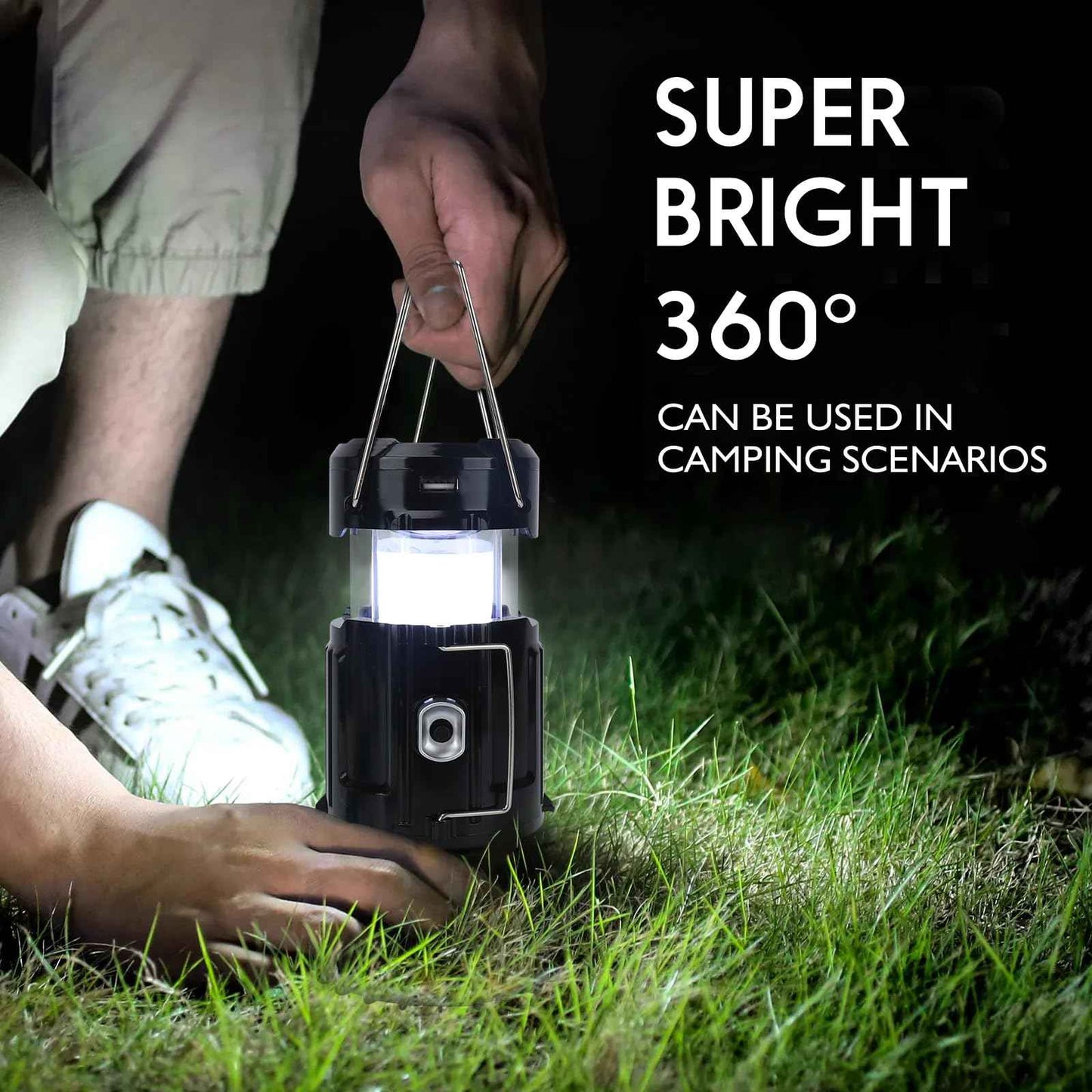 2024 Upgrade Solar Powered Camping Lantern with Fan - Stay Cool and Well-lit During Outdoor Adventures with This Versatile Lantern Featuring a Built-in Fan for Added Comfort.