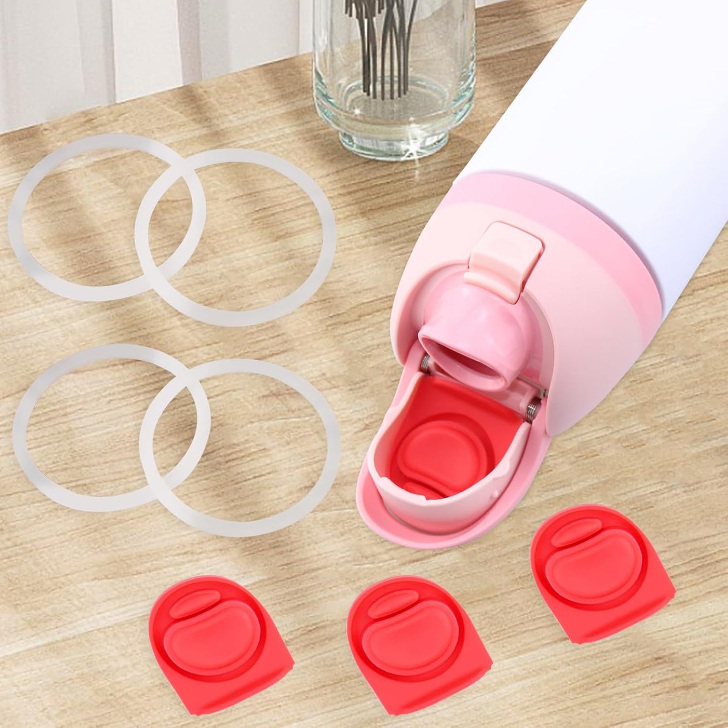 Owala | Replacement Lid Rubber Seal Stopper Set - Compatible with FreeSip Water Bottles | 4 Sets