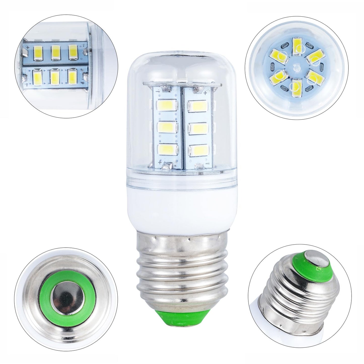 Light Bulb for Frigidaire Refrigerator FFSS2615TS5,LFSS2612TF0,LFSS2612TF4,FFSS2615TS0/o,FFSS2615TS2,LFSS2312TF4,LFSS2612TF3,FFSS2615TP0,FFSS2615TS3 kei D34I LED Bulb Replacement (White Light*2 Pcs)