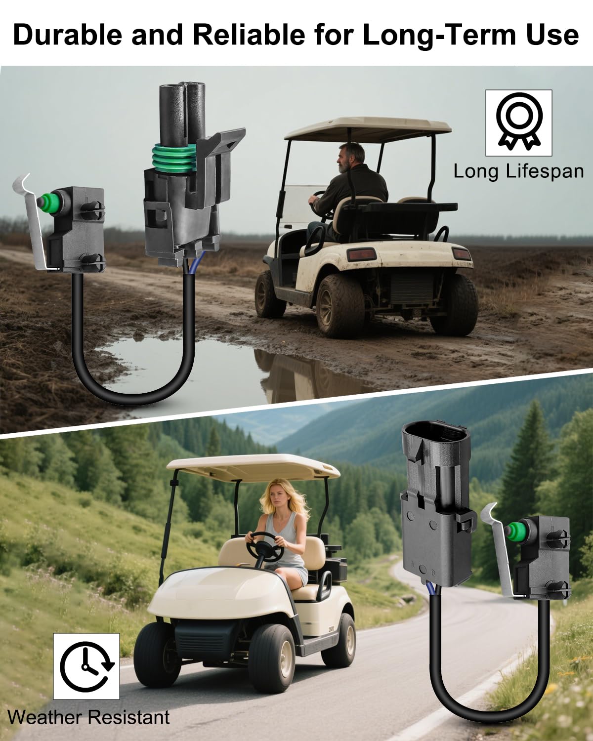 Vaticas Golf Cart DCS Forward Micro Switch Assembly Fit for EZGO TXT Medalist 1996-2002, Replace 73194G01 CS25536 73194-G01 73195-G01 CS25537 73195G01, 2PCS
