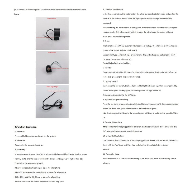 lvifloae Electric Scooter Dashboard PCB Bluetooth Circuit Board Data Display Replacement for Outdoor Riding LENZOD Controller