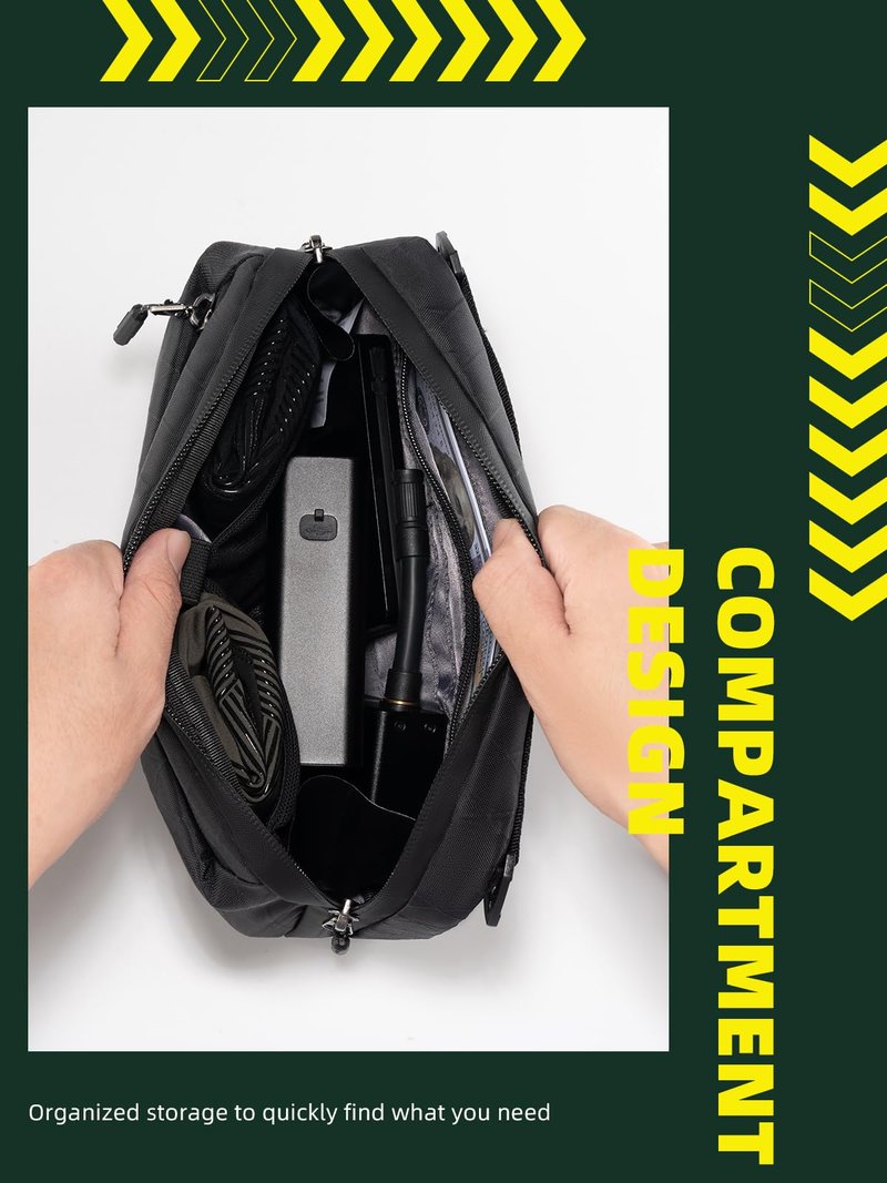 ROCKBROS Bike Handlebar Bag, 2.1L Large Capacity Bike Front Bag, Quick Release Handlebar Bags for Bicycles Scooters, Multifunctional Shoulder Waist Bag