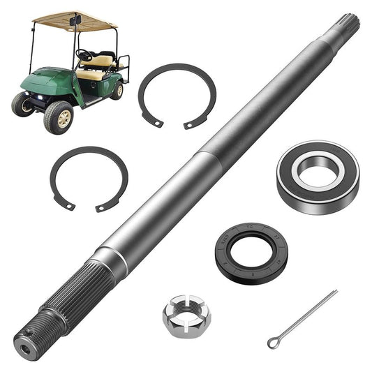 DRIVE UP Golf Cart Rear Axle Shaft with Bearing Seal for 1994.3-2009 EZGO Gas TXT, Medalist, ST, MPT Models, Driver Side EZGO Rear Spline Axle Shaft Kit OEM# 72056G01 72056-G01 26811-G01