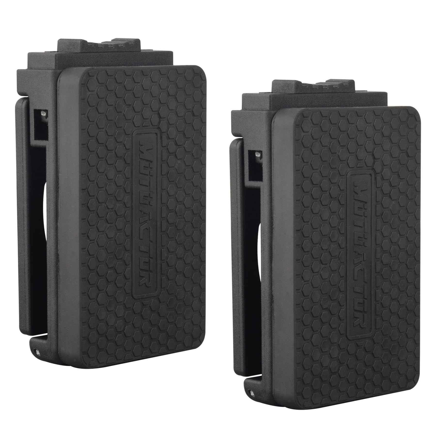 MUTUACTOR Magnetic Belt Clip Heav Duty, 2PCS Super Strong Tool Belt Tool Holster,Anti-Slip Rubber Coated Magnetic Belt Clip for Organizing Screwdrivers Hammers Wrenchs