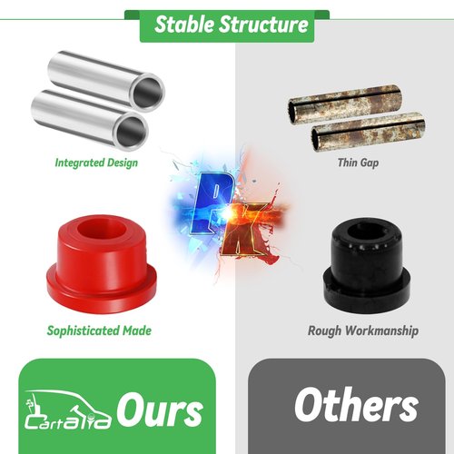 Cartalia Golf Cart Front Lower Leaf Spring & Upper A-Arm Bushing Sleeves Kit for Club Car DS 1992-Up Gas/Electric, Replace Polyurethane Bushing and Sleeves OEM # 1016346 1016349 1016350 1015583