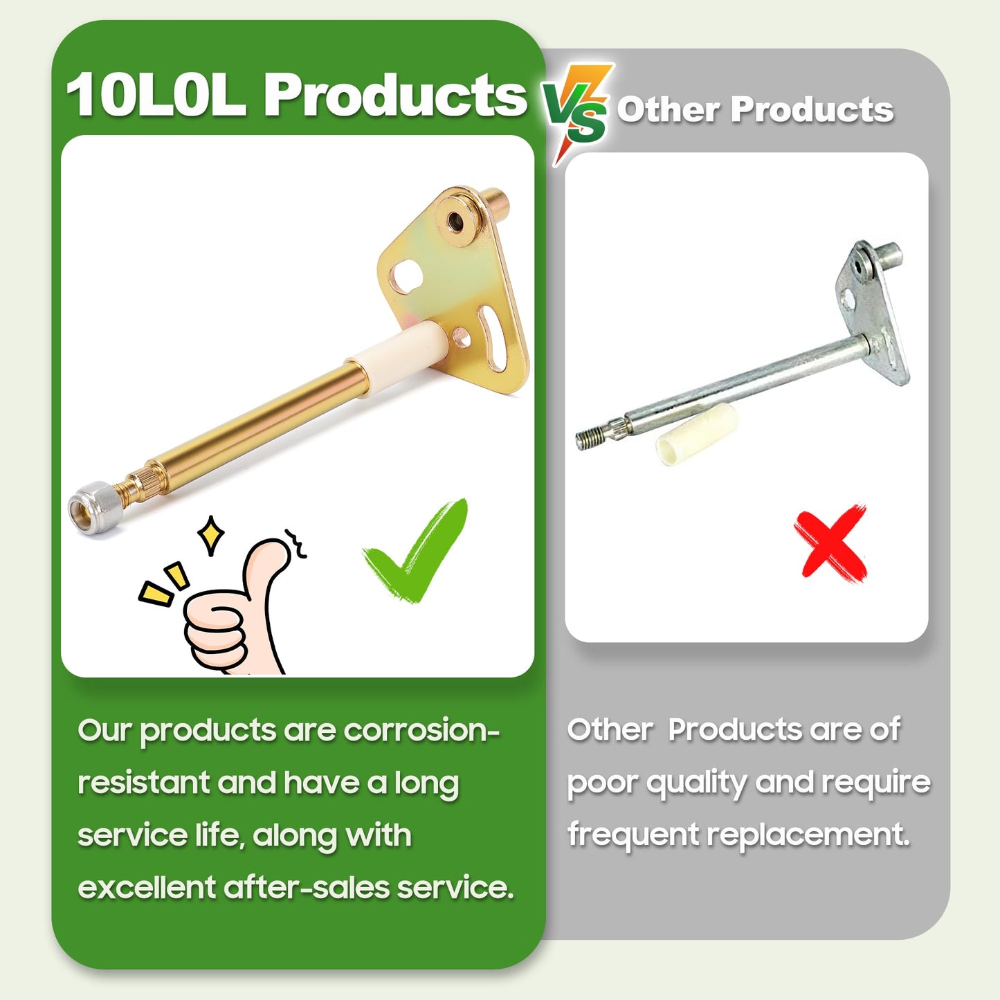 10L0L Golf Cart Accelerator Pivot Rod Assembly Kit Fits Club Car DS 1996-up Gas and Electric Models,OEM# 1020260-01, 1017325
