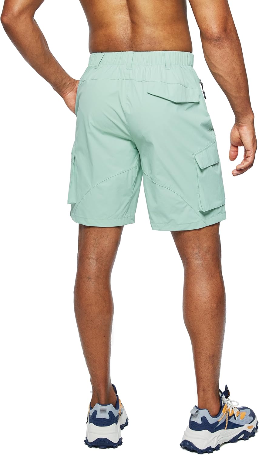 Pudolla Men's Hiking Cargo Shorts - Quick Dry Outdoor Travel Shorts with Multi Pockets | Perfect for Fishing & Camping