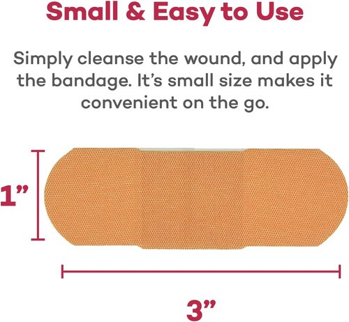 Dealmed Sterile Adhesive Bandages - Flexible Fabric First Aid Strips - 1x3 Inch, 100 Count, Breathable Wound Care