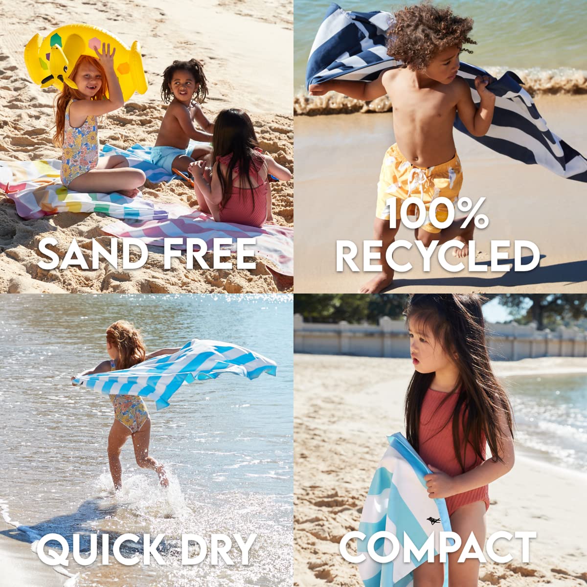 Dock & Bay Quick Drying Towel - for Sports & Gym - Compact, Lightweight - 100% Recycled - Includes Bag - Cabana - Malibu Pink, Medium (130x70cm, 51x27)