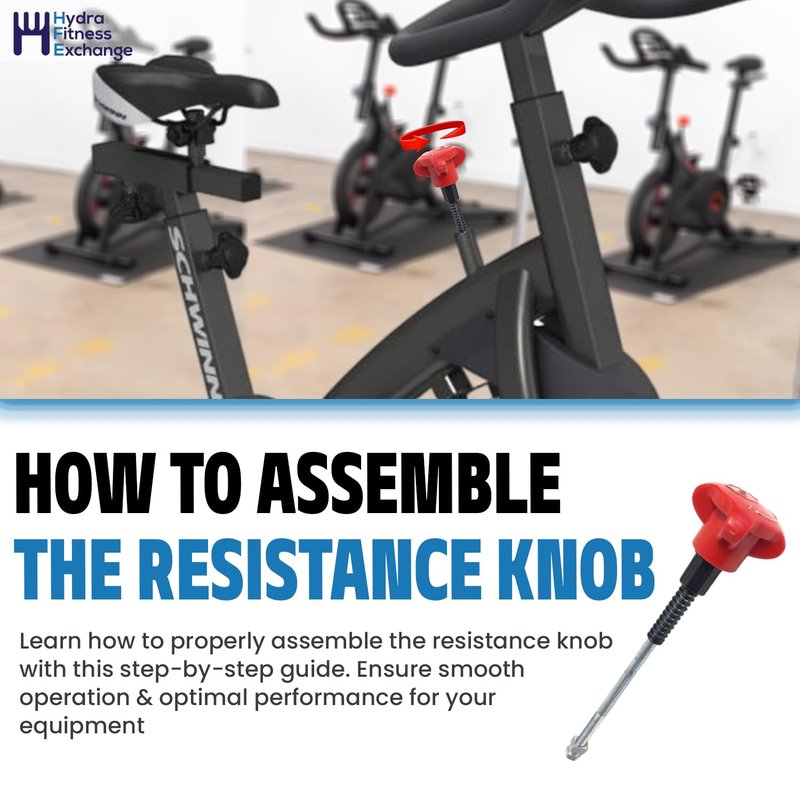 Hydra Fitness Exchange Lever Replacement Brake Knob Assembly for IC2 Stationary Bike Exercise Machines | Universal Resistance Knob | Lever Knob Indoor Cycling Resistance Knob for Home Indoor Gym