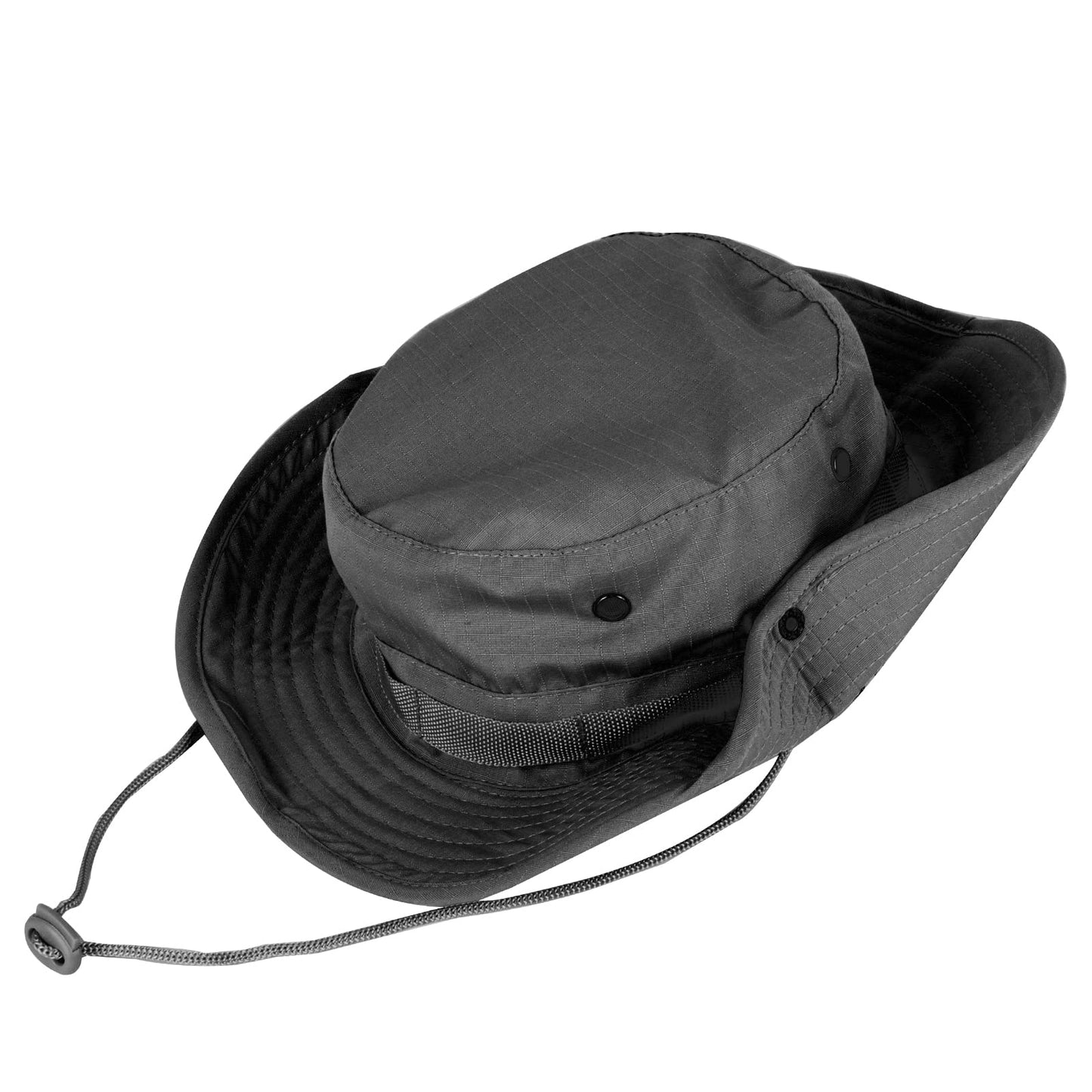 Sun Hats for Men Women Bucket Hat UPF 50+ Boonie Hat Foldable UV Protection Hiking Beach Fishing Summer Safari(2pack-Blue Digitally+Black)