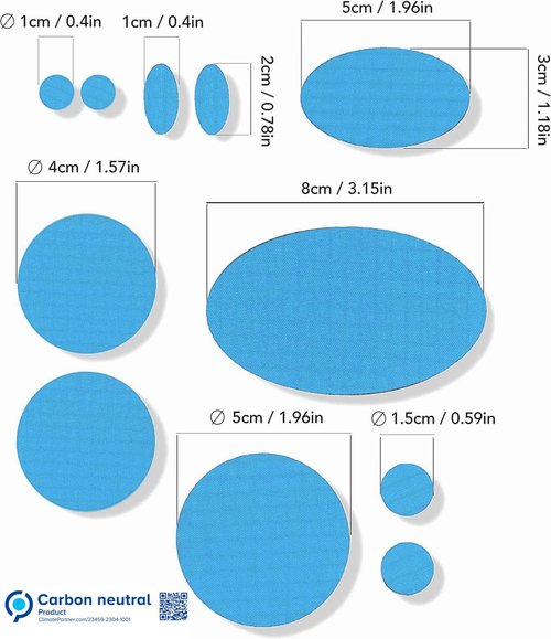 aZengear Repair Patches - Waterproof Self-Adhesive for Jackets, Tents, Shoes & More | 11 Pcs, Turquoise