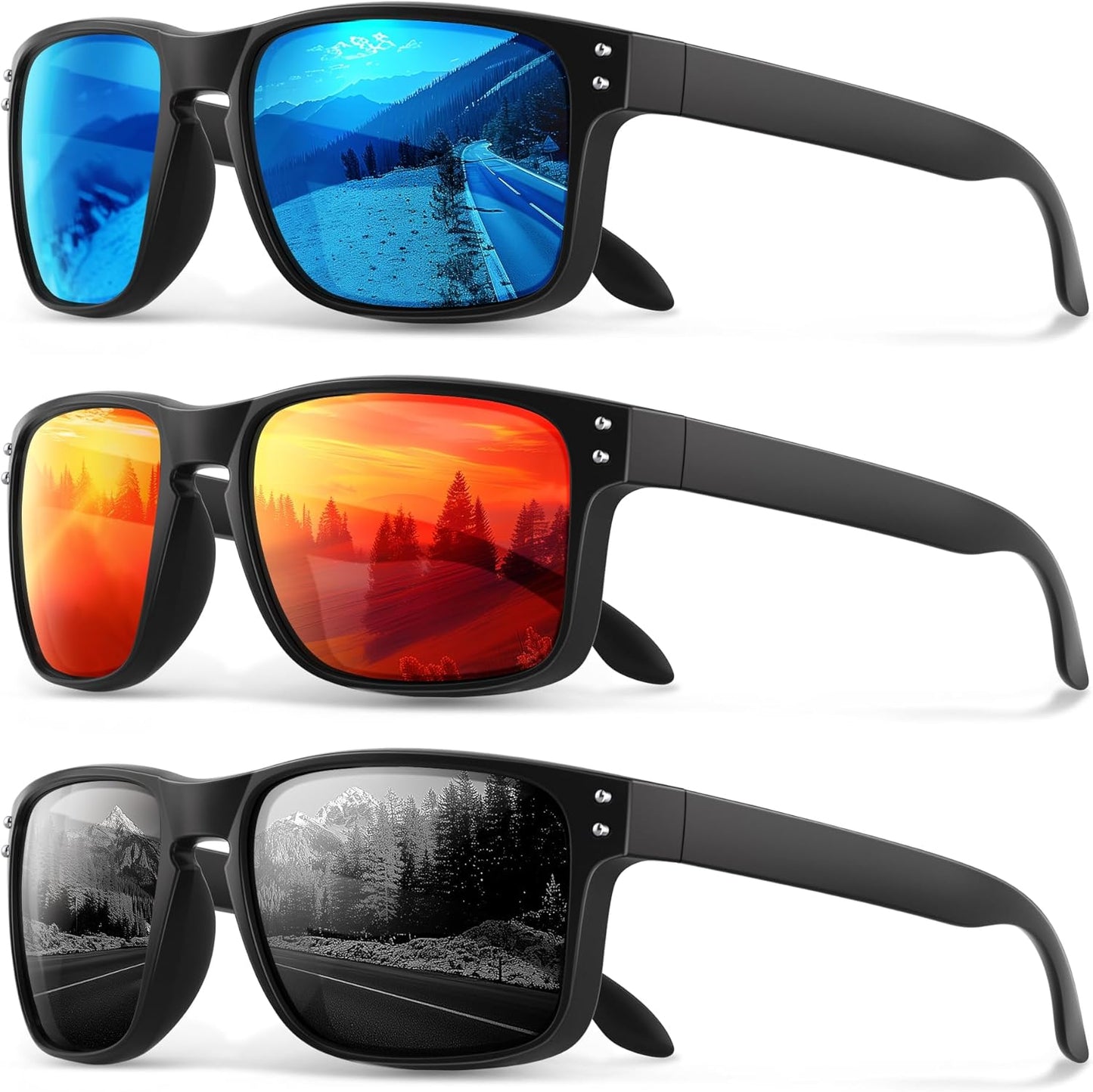 Polarized Sunglasses - Classic Sport Shades for Men & Women | UV400 Protection for Driving & Outdoor Activities