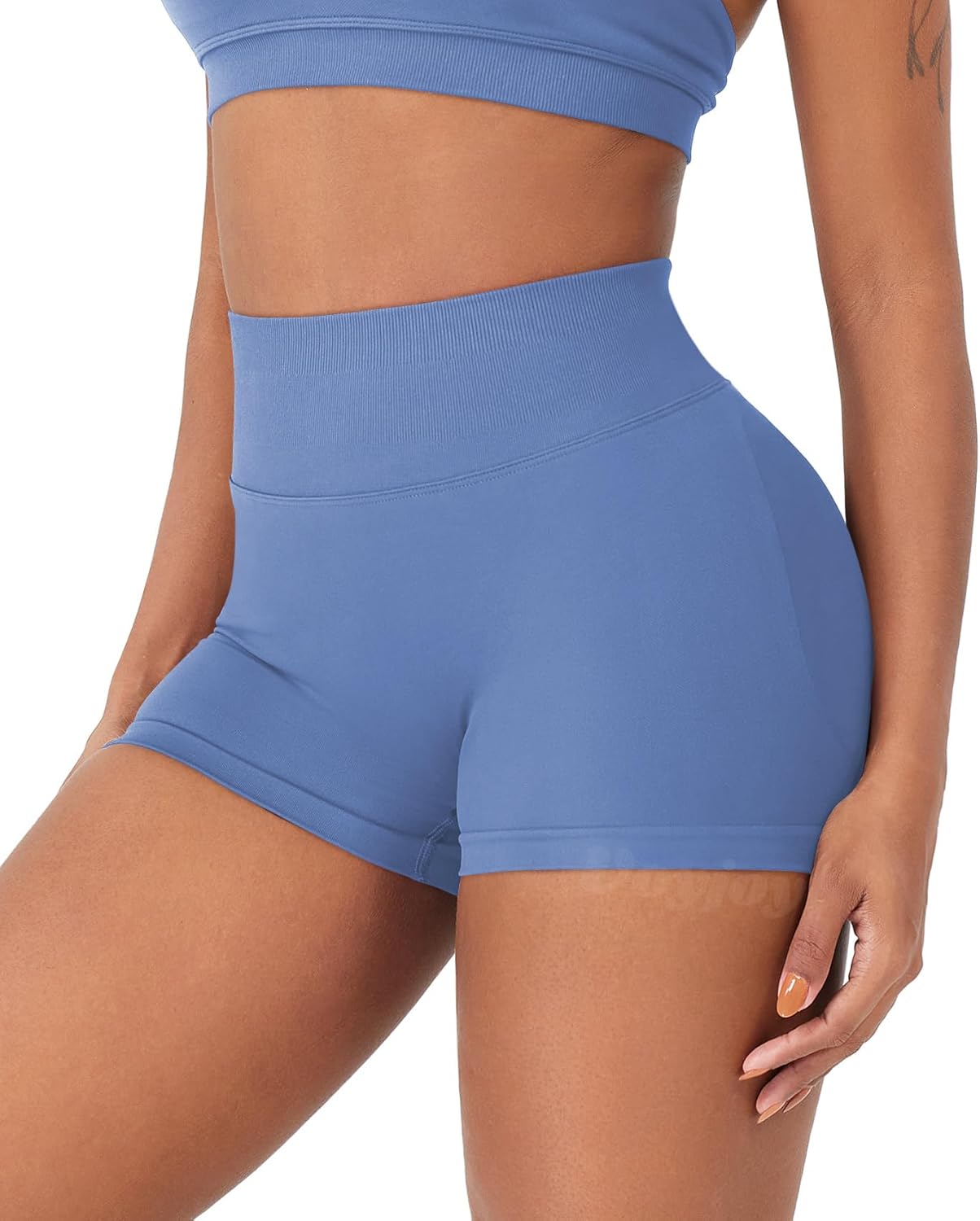 VOYJOY Women's Workout Shorts - Scrunch Butt Lifting Seamless Biker Shorts | Multiple Sizes Available