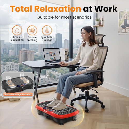 AXV Vibration Plate - Full Body Fitness Machine for Weight Loss | Home & Gym Use, Compact Design