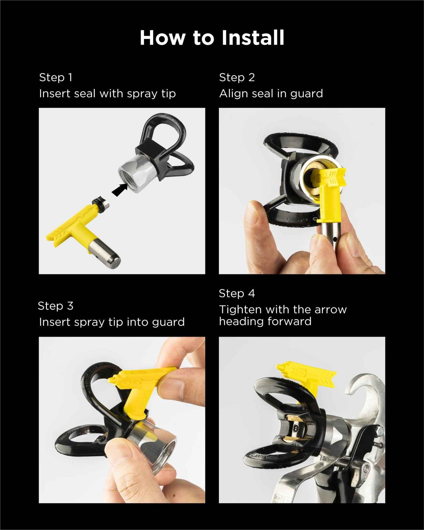 InoKraft 517 Spray Tip AtoMax Reversible Airless Spray Nozzles for Airless Paint Spray Guns, Airless Sprayer Accessories, for Contractor Homes Buildings Garden Decks (517)