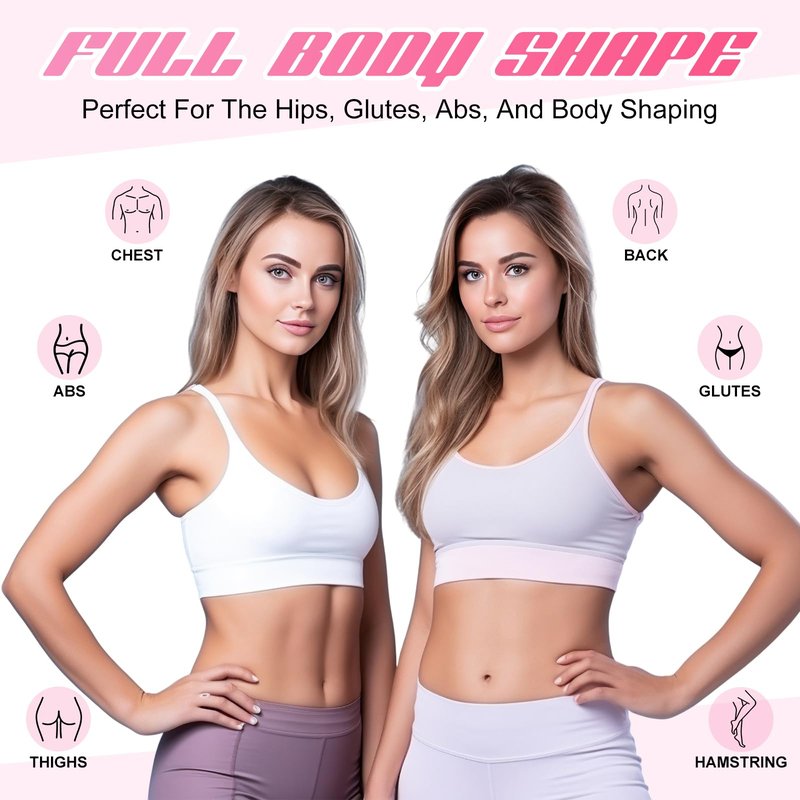 Teyva Daily 50 Pcs Resistance Loop Exercise Bands for Booty Workout Stretch Exercise Bands 5 Level Each Set with Storage Bag Non Slip for Legs Squat Resistance Loop Women Men Fitness(Pink)