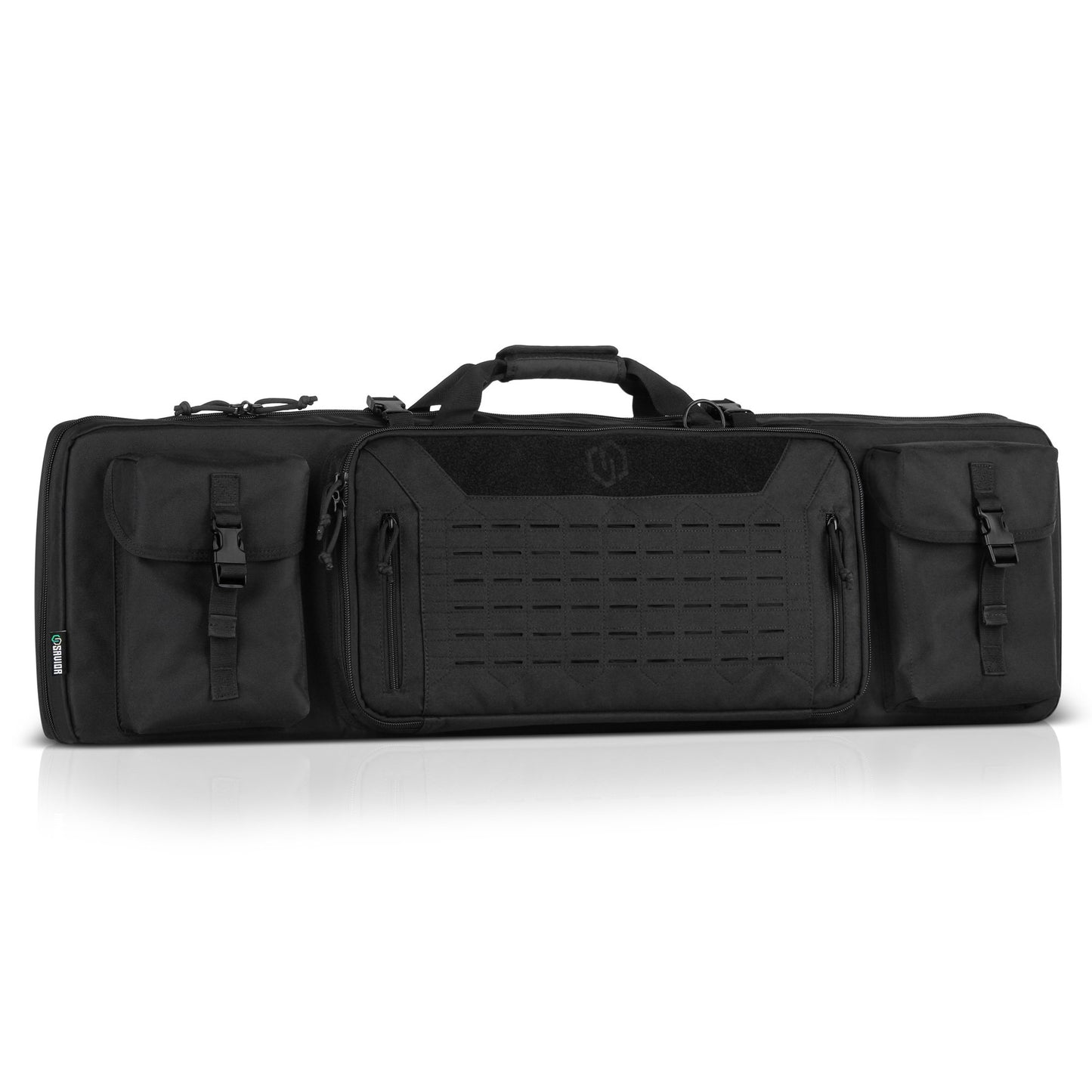 Savior Equipment Urban Warfare Tactical Double Long Gun Bag Case Backpack w/Pistol Handgun Case,42 Inch Obsidian Black