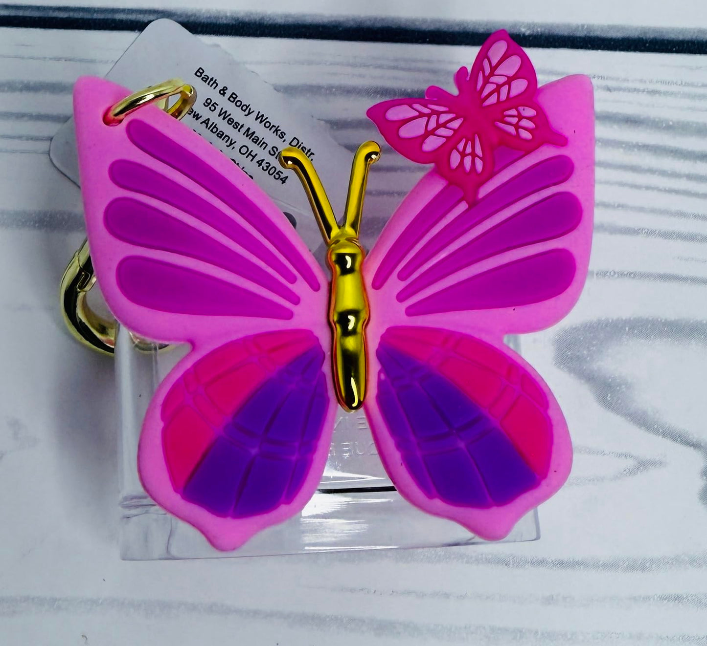 Bath and Body Works Double Butterflies in Pink Pocketbac Holder