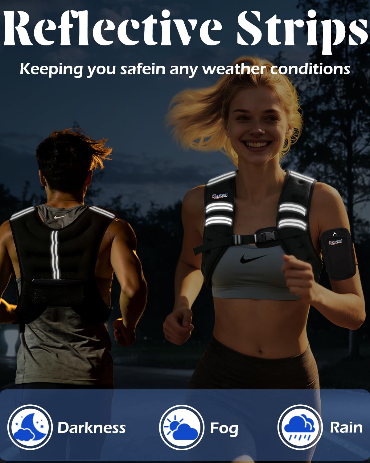 Weighted Vest for Women Men Kids 12lb Body Weight Vests with Pocket and Reflective Stripe and Adjustable Buckle for Running, Strength Training, Jogging, Walking，Training Workout