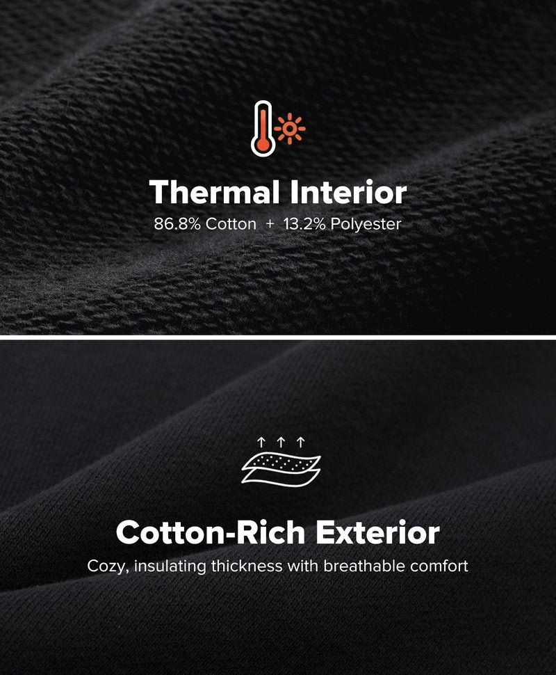 BRXL Thick Cotton Wide Leg Sweatpants for Tall Women 4 Pockets Winter Thermal Warm Baggy Pull On High Waisted Sweat Pants Black