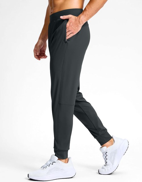 G Gradual Men's Golf Joggers - Slim Fit Stretch Sweatpants with Zipper Pockets | Ideal for Work & Running