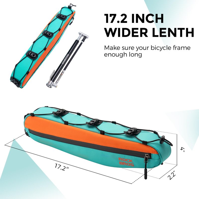 ROCKBROS Bike Frame Bag Bike Triangle Bag Bike Top Tube Bag 1.5L Bike Bag Pouch Storage Bag for Cycling Mountain Road Ebike