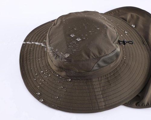 Home Prefer UPF 50+ Sun Hat - Wide Brim Fishing Hat with Neck Flap for Summer UV Protection