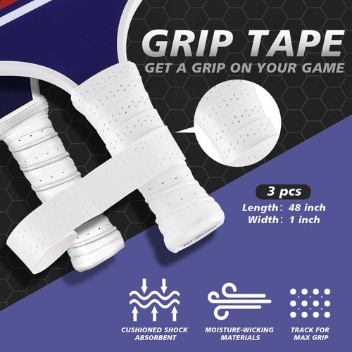 ORBEIN Carbon Fiber Single Pickleball Paddle - with Grip Tape and Lead Tape - 7.7oz 3k Raw Carbon Fiber Pickle Ball Paddle - Best Pickle Ball Rackets - Pickleball Rackets Gifts for Women Man