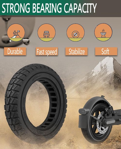 GLDYTIMES 10X2.0 Solid Tire, Off Road, Replacement for 10x2-6.1 10x2/54-152 Scooter Tire Stock Tire, Fit for Gotrax G4 GXL V2 Electric Scooter