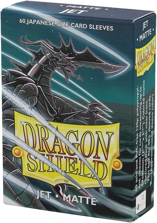 Dragon Shield | Matte Card Sleeves - 60 CT Smooth & Durable TCG Protection | Compatible with Yu-Gi-Oh, Naruto, Cardfight & Vanguard | Jet Color
