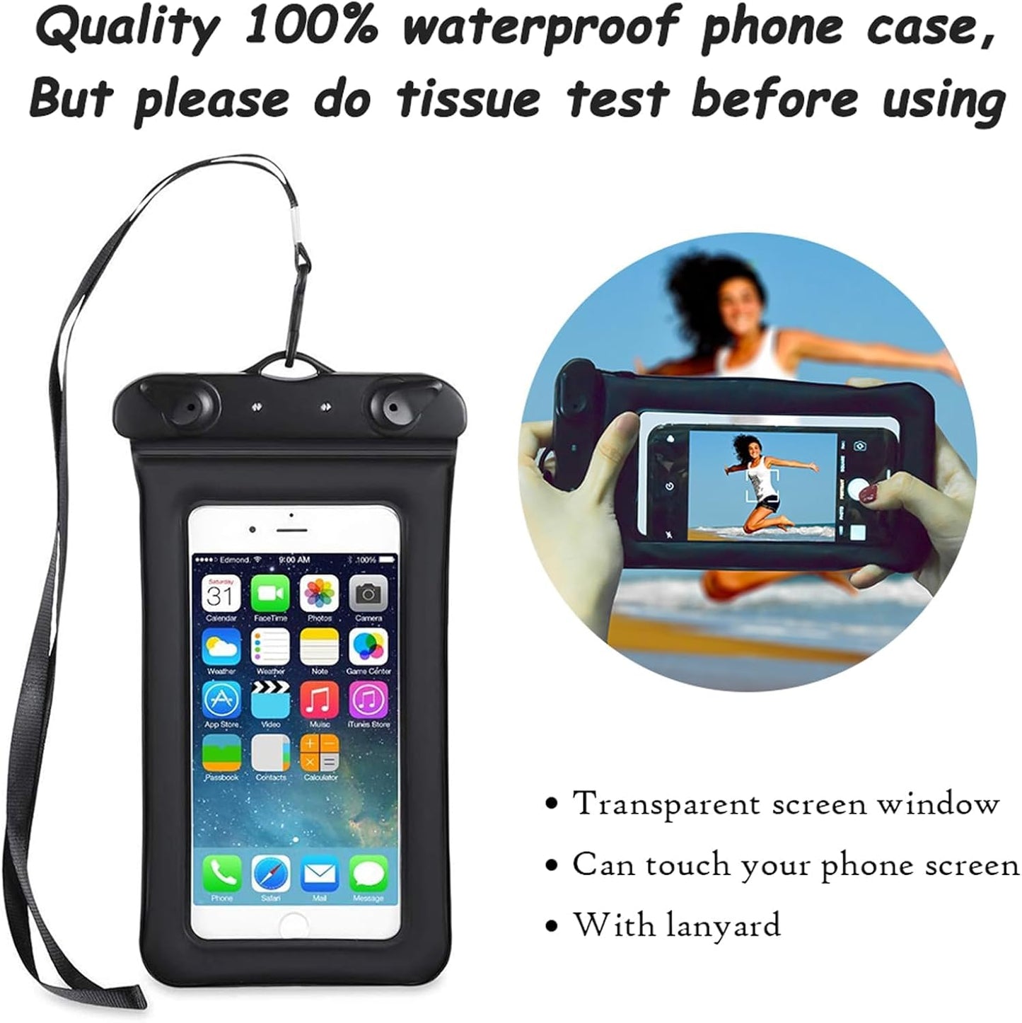 OMGear Waterproof Dry Bag Backpack - Floating Phone Pouch for Kayaking & Outdoor Activities | 40L/30L/20L/10L/5L