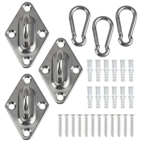 3 Pack Resistance Band Wall Mount, Exercise Anchors Hooks for Wall, Space Saving Workout Resistance Bands for Beginners, Athletes, Fitness Enthusiasts, Home Gym, Suspension Trainer, Stretching