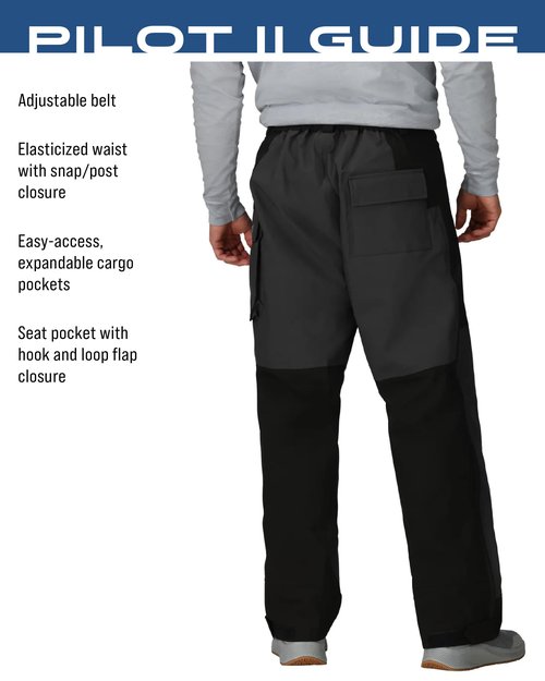 FROGG TOGGS mens Pilot Ii Guide Pant Pro Advantage Bib, Black/Charcoal, Medium US