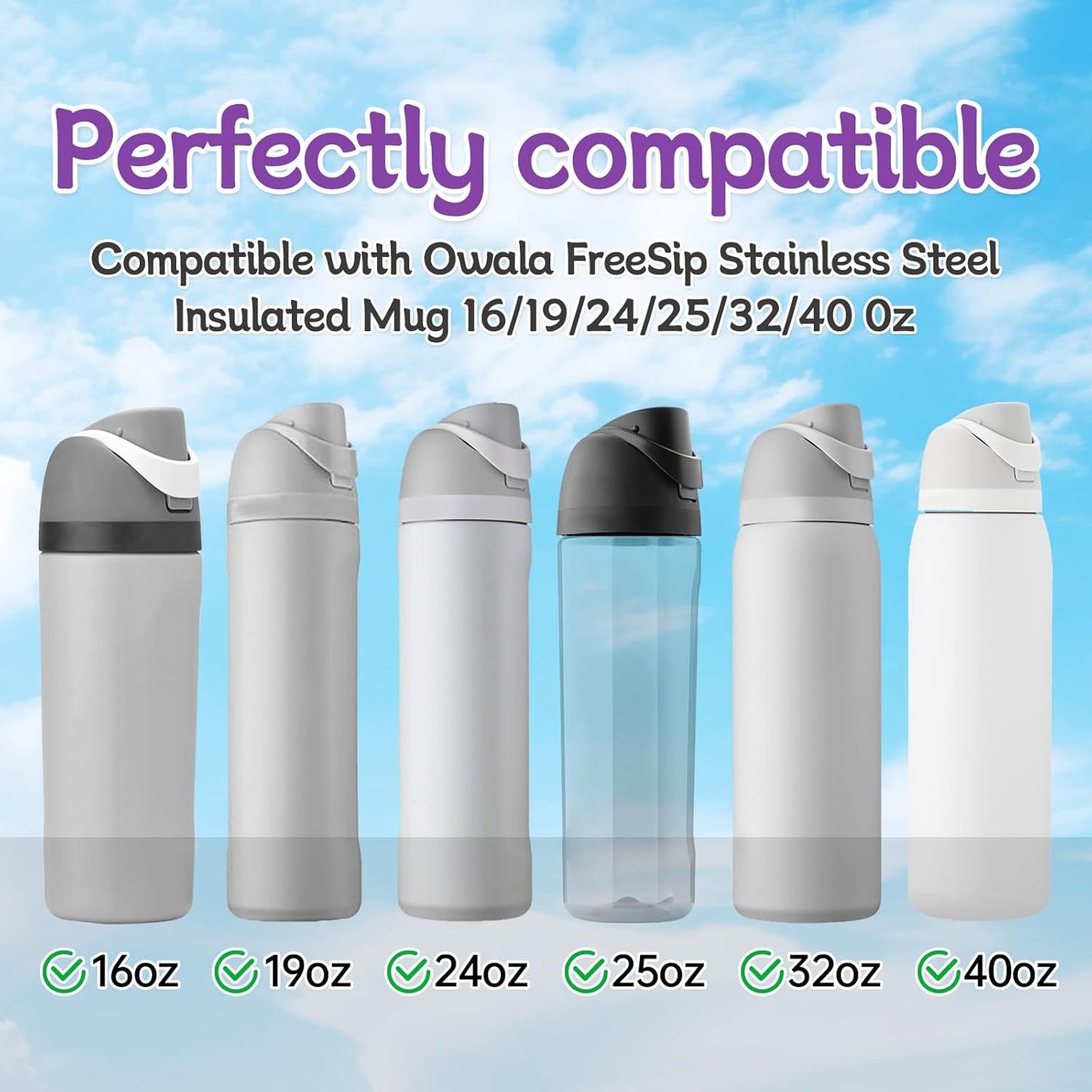 Owala | Replacement Lid Rubber Seal Stopper & O-Ring Gasket | Compatible with 24/32 oz Water Bottles