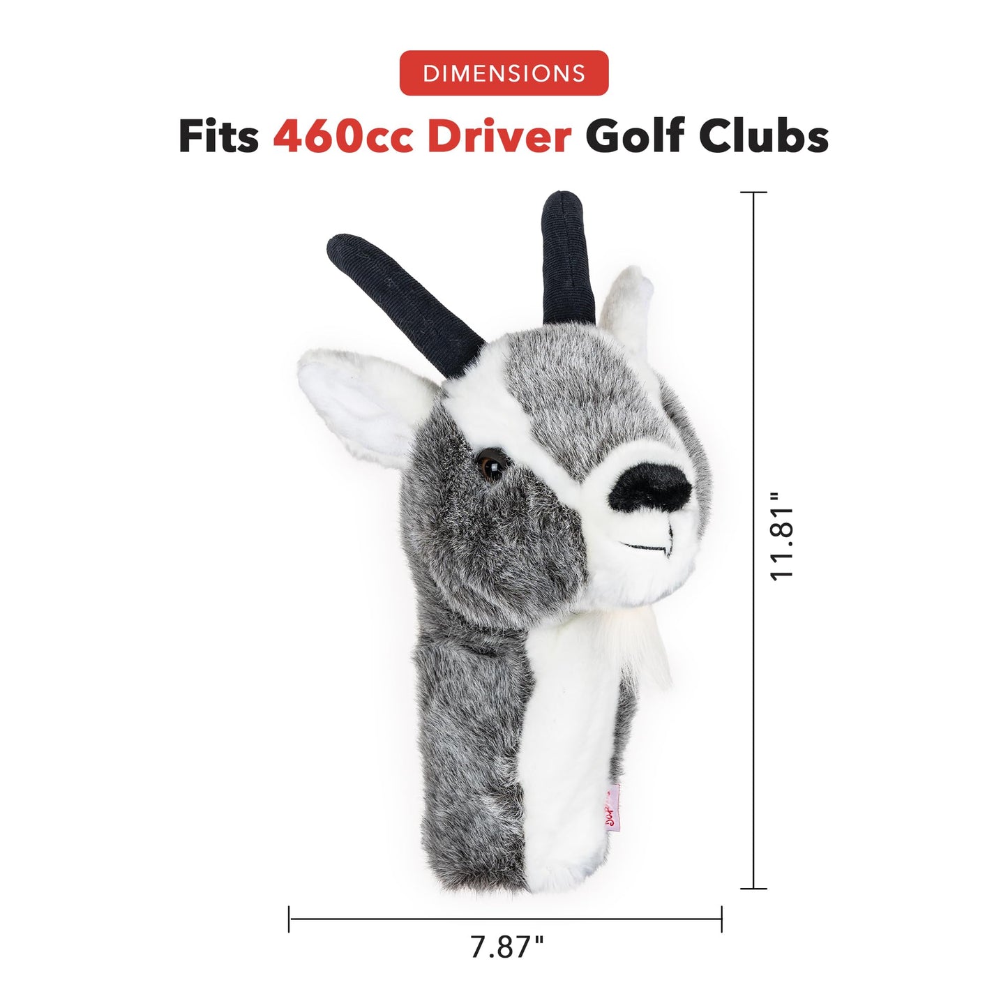 Daphne's Headcovers Goat Driver Headcover | Premium Driver Headcovers | Funny Golf Club Covers | Stylish Protection for Your Clubs | Men's Golf Gear | Driver Headcover for Men and Women