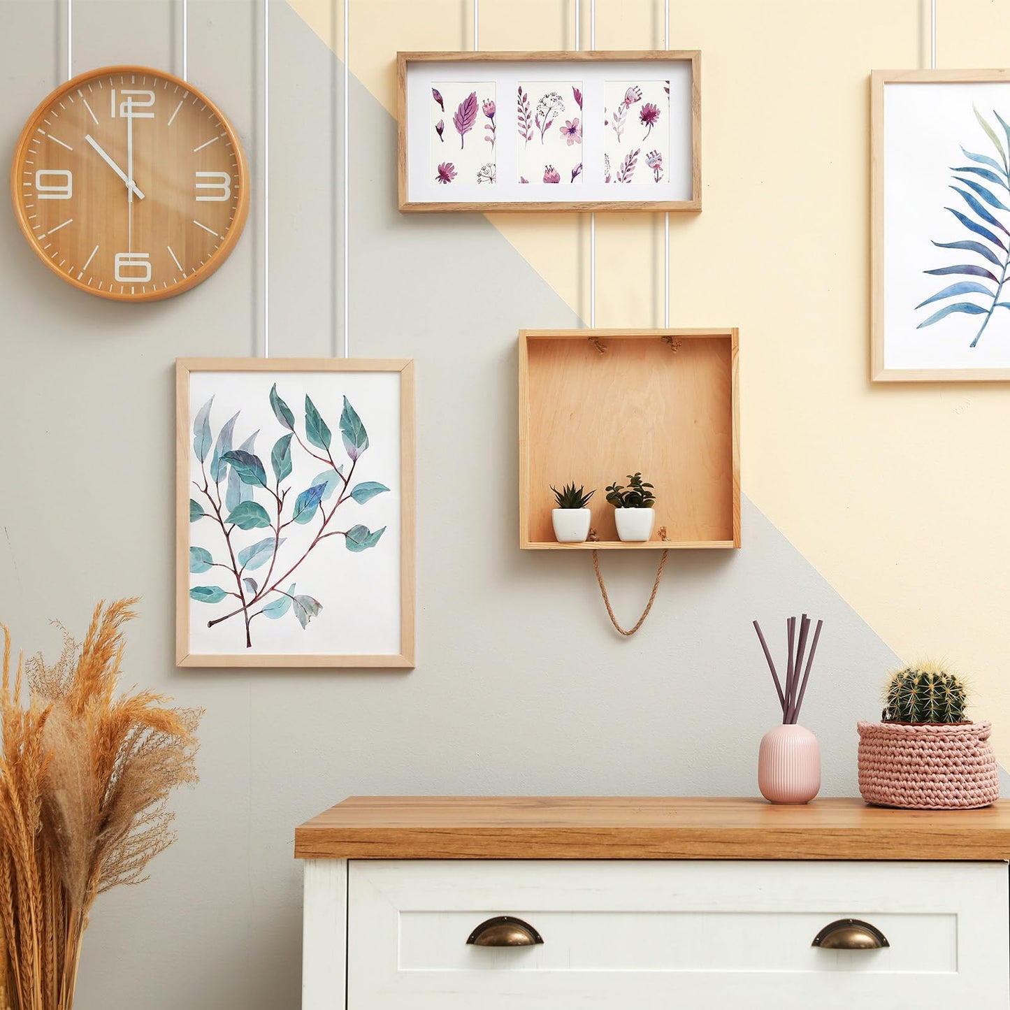 12 Pcs 59" Length Picture Rail Hanging Cord 66 Lb/ 30 kg Load Capacity Clear Nylon Picture Wire Invisible Nylon Cord Cable with Loop for Hanging, Frame Display Supply