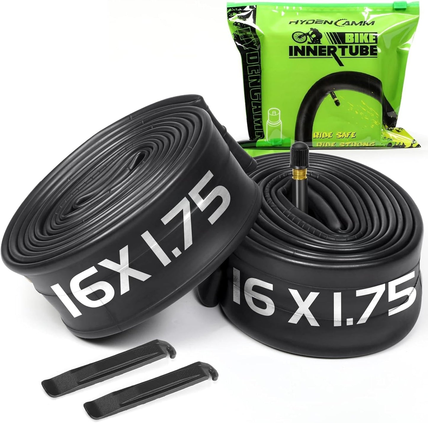 Reliable Bicycle Tube by [Brand Name] - 2 Pack with 32mm AV Schrader Valve | Fits 12" to 29" Bikes