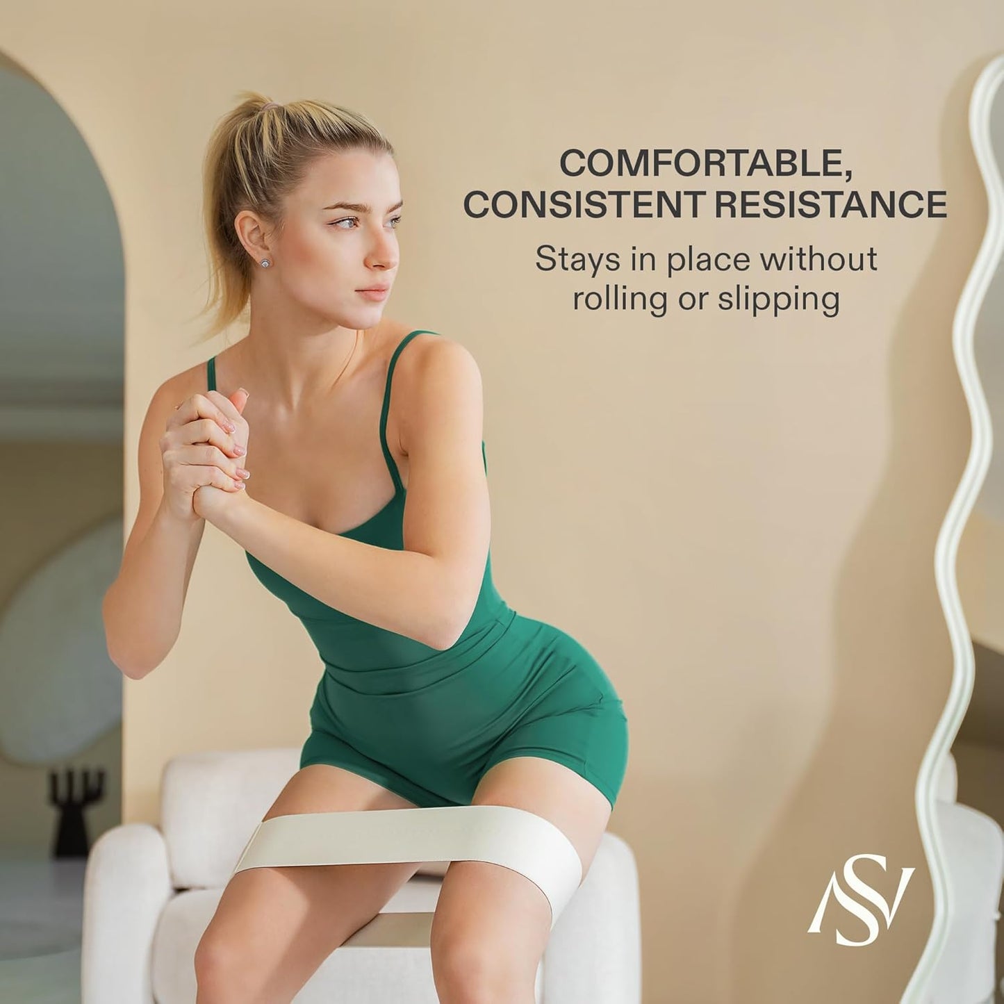 Premium Loop Resistance Bands Set - Non-Slip Fabric Booty Bands for Glutes & Legs | Light, Medium, Heavy Sizes for Pilates & Strength Training