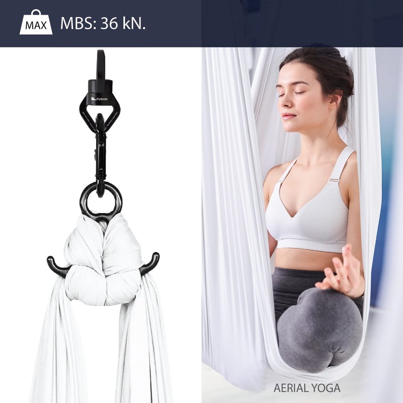 Swing Swivel, 36 KN Rotational Device Hanging Accessory for Web Tree Swing, Therapy Swing, Aerial Dance,Aerial Yoga, Swing Spinner Hanger, Rock Climbing, Hanging Hammocks